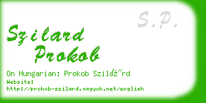 szilard prokob business card